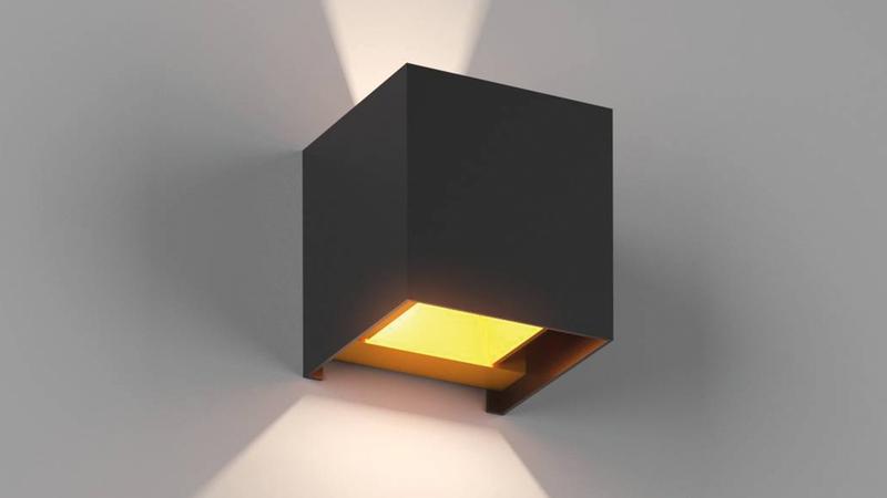 светильник настенный big-kub lwa803l-bl-ww 12вт 3000к ip65 черн. designled 00-00004883 от BTSprom.by