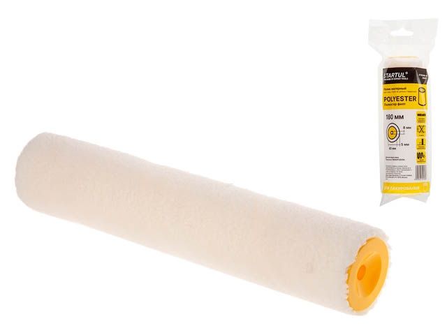 ролик "polyester" 40-180мм под ручку 8мм бежевый startul profi (ворс 5 мм, нанесение всех видов лака, филт, полиэстер, велюр) st0246-18 от BTSprom.by