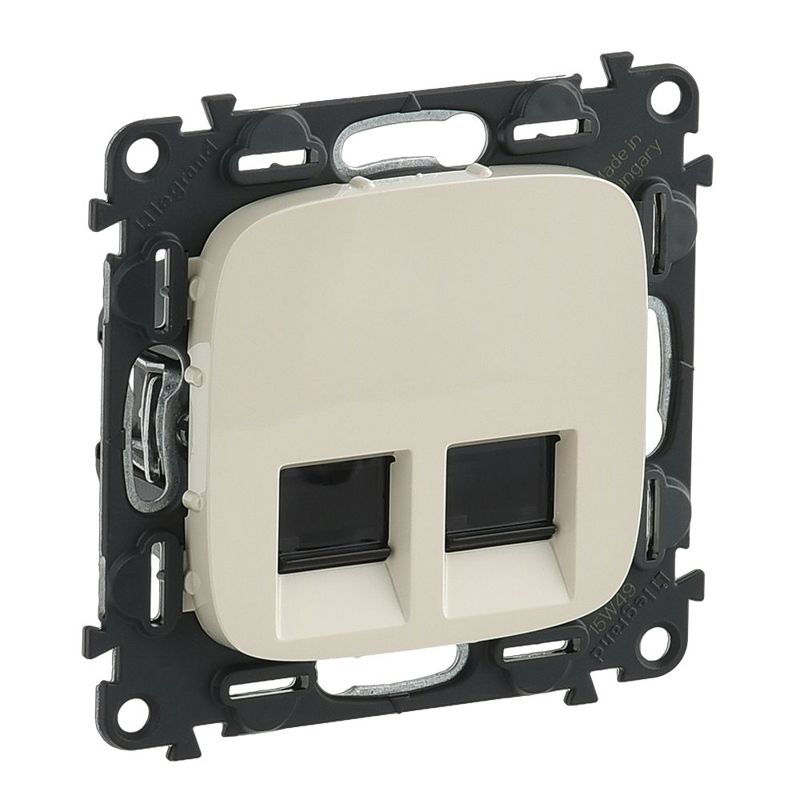 розетка компьютерная 2-м valena allure rj45 кат.6 utp с лицев. панелью механизм сл. кость leg 753843 от BTSprom.by