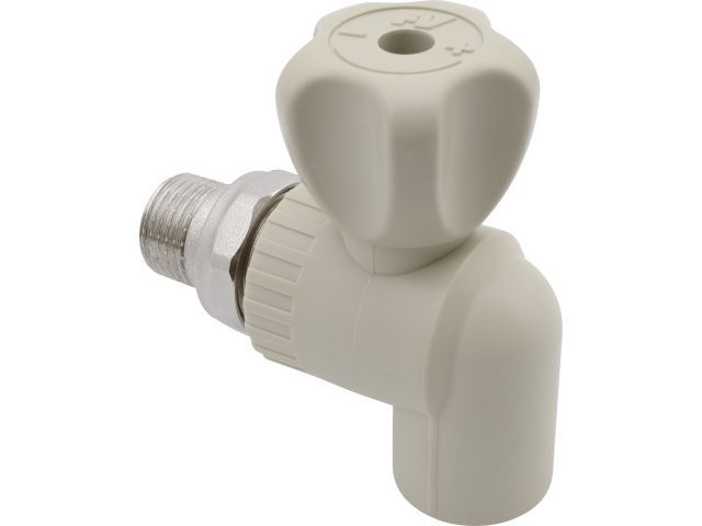 кран шар. пп для радиатора 20х1/2" угл., сер. fv plast (под заказ кратно коробкам) aa290020012 от BTSprom.by