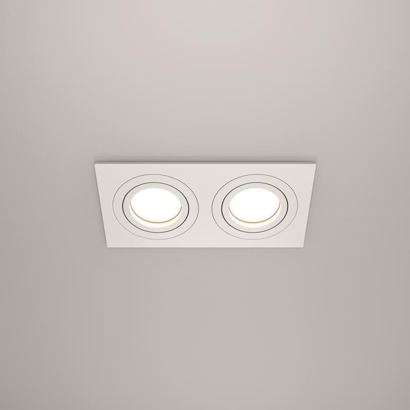  Светильник Atom GU10 2х10Вт IP20 встраив. Maytoni DL024-2-02W фото в каталоге от BTSprom.by