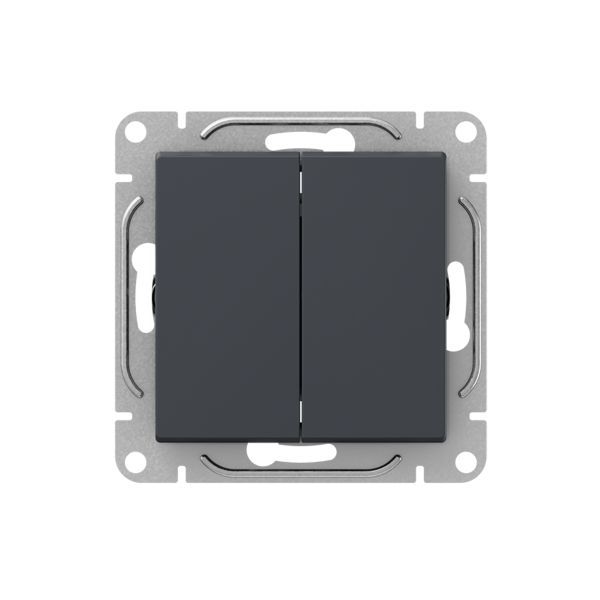 выключатель кнопочный 2-кл. сп эпика механизм графит ekf up1-swg-23 от BTSprom.by