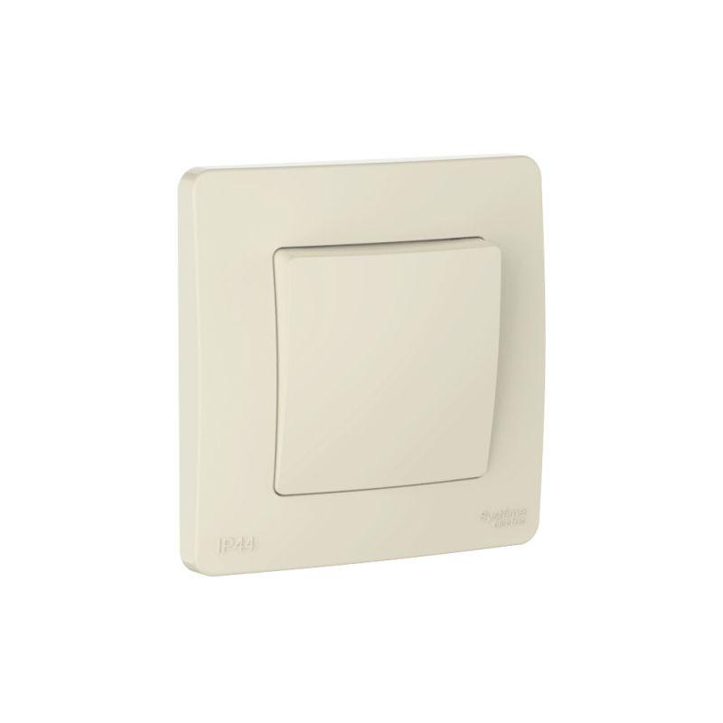 переключатель 1-кл. сп blanca 10а ip44 (сх.6) 250в молочн. se blnvs410602 от BTSprom.by