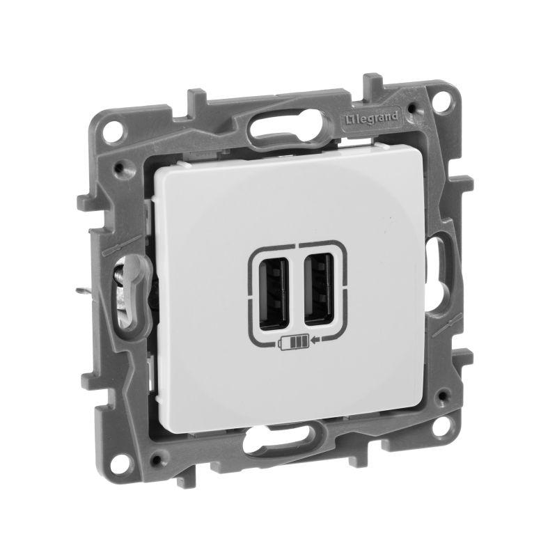 розетка usb 2-м сп 2мод. etika 240в/5в 2400ма механизм бел. iek 672294 от BTSprom.by
