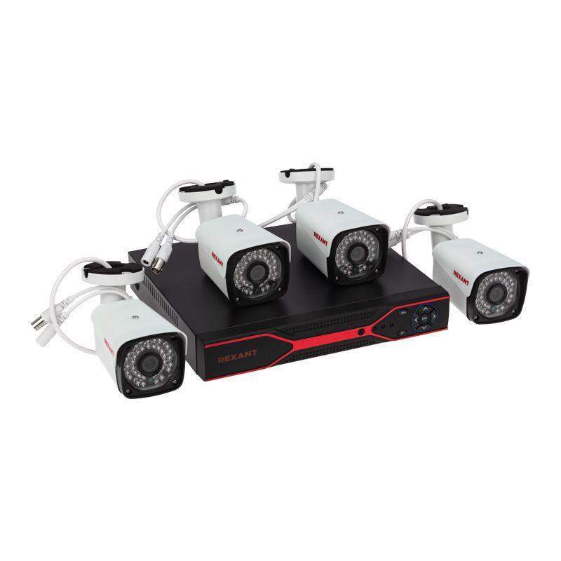комплект видеонаблюдения 4 наружные камеры ahd/2.0 full hd rexant 45-0520 от BTSprom.by