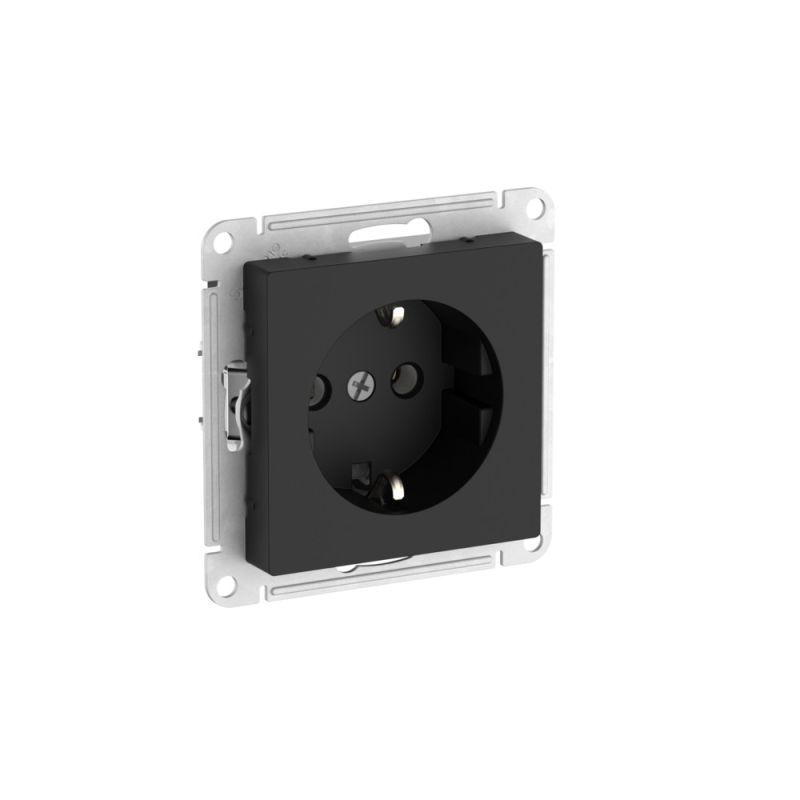 розетка atlasdesign 16а с заземл. быстрозажим. клем. механизм карбон se atn001043s от BTSprom.by