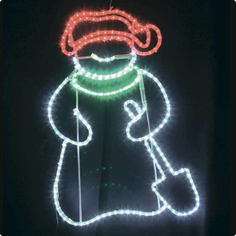 фигура светодиодная "снеговик с лопатой", размер 94*63 смneon-night от BTSprom.by
