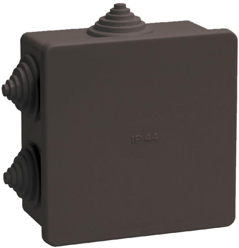 коробка распаячная оп 85х85х40 ip44 км41235 6 гермовводов черн. iek uko21-085-085-040-k02-44 от BTSprom.by