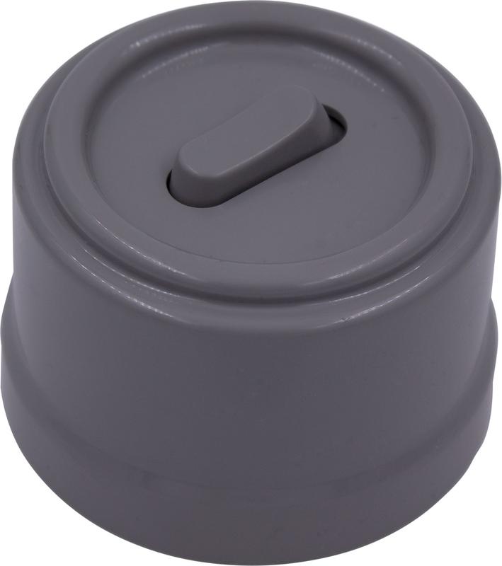 выключатель 1-кл. (клавишный) пластик титан bironi b1-220-26 от BTSprom.by