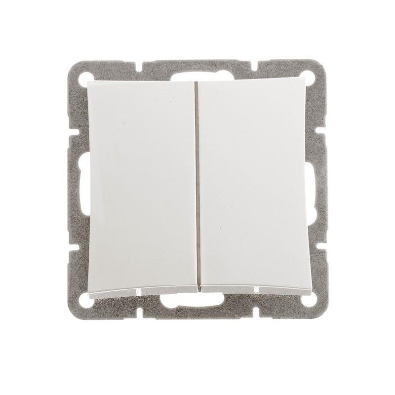  Выключатель 2-кл. СП Дуэт 10А IP20 с индикацией механизм бел. SchE WDE000153 фото в каталоге от BTSprom.by