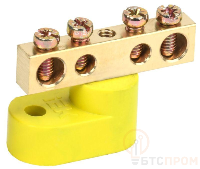 Шина PE "земля" ШНИ-6х9-4-У1-Ж на одном угловом изоляторе IEK YNN10-69-4C1-K05 фото в каталоге от BTSprom.by  Шина PE "земля" ШНИ-6х9-4-У1-Ж на одном угловом изоляторе IEK YNN10-69-4C1-K05 фото в каталоге от BTSprom.by