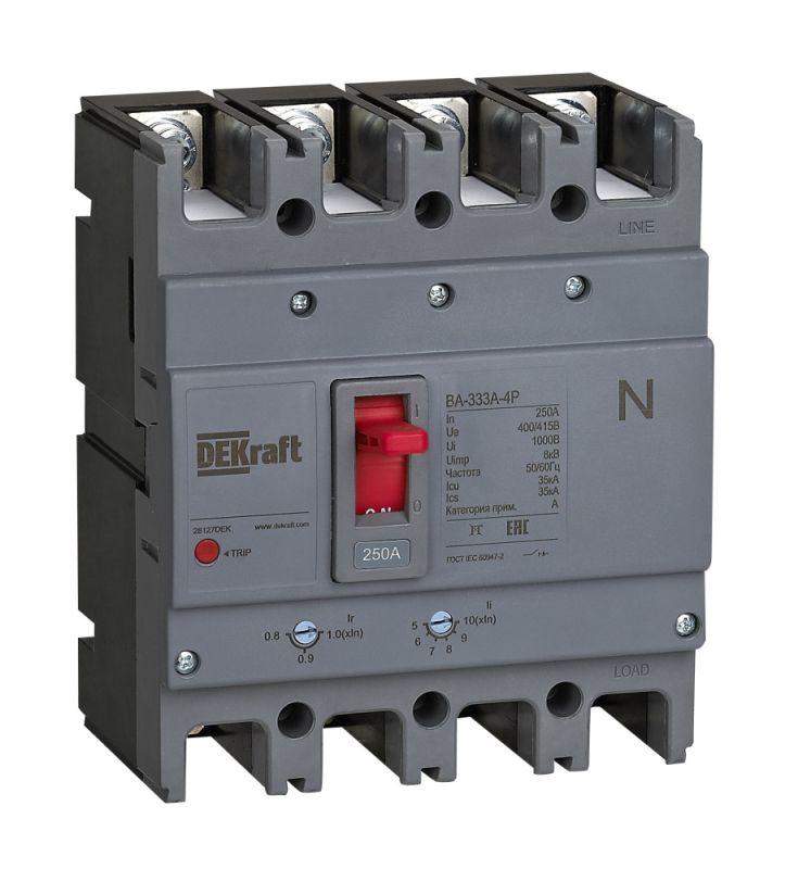 выключатель автоматический 4п 160а 35ка ва-333а dekraft 28125dek от BTSprom.by