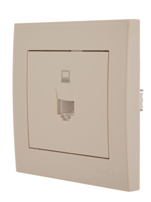 Розетка компьютерная СП Rain RJ45 16А IP20 механизм крем. LEZARD 703-0388-139 фото в каталоге от BTSprom.by  Розетка компьютерная СП Rain RJ45 16А IP20 механизм крем. LEZARD 703-0388-139 фото в каталоге от BTSprom.by