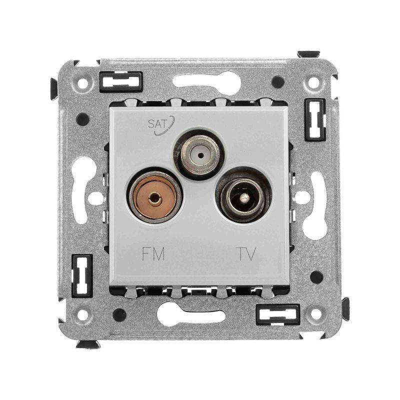 розетка телевизионная tv/fm/sat сп avanti "закаленная сталь" dkc 4404533 от BTSprom.by