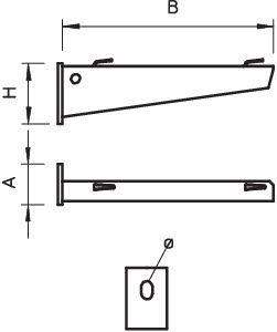 Кронштейн для проволочного лотка AW G 15 21 FT осн.200 L210 сталь гор. оцинк. OBO 6420608 от BTSprom.by
