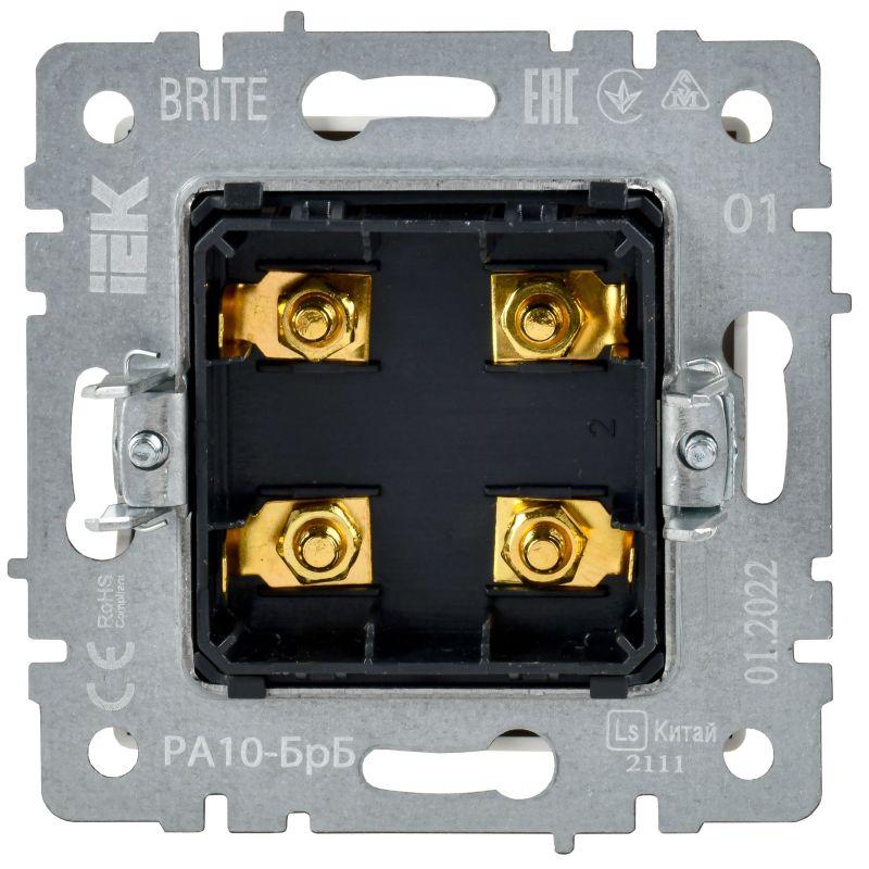  Аудиорозетка 4-м BRITE РА10-БрБ механизм бел. IEK BR-S40-K01 фото в каталоге от BTSprom.by