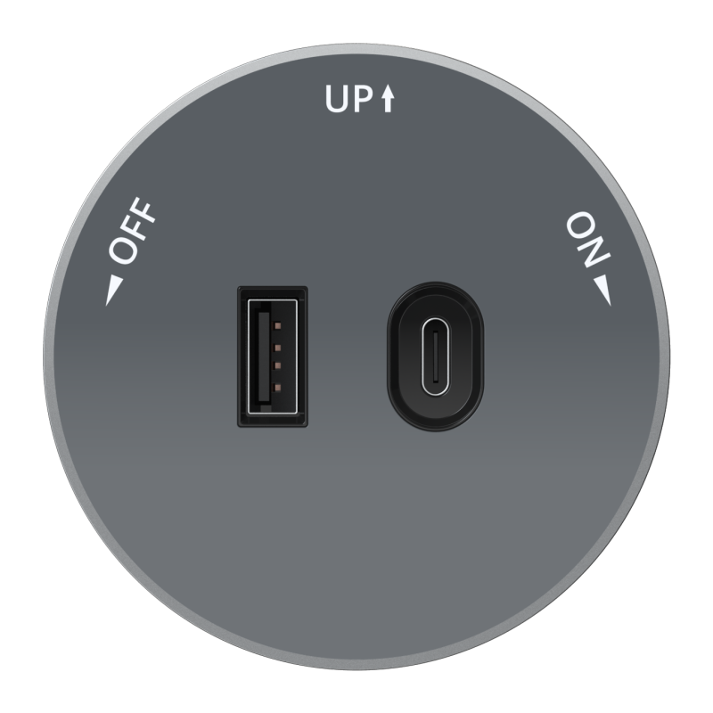 розетка multitrack с 2-мя заряд. устройствами usb тип a+c 18вт 5в/3а графит se mtk13003g от BTSprom.by