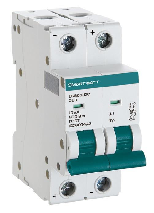 выключатель автоматический модульный pde lcb63h-dc-l4/2 4а 2p кривая l 10ка smartwatt 4512020490209 от BTSprom.by