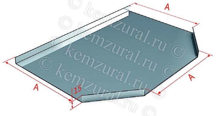 Крышка для ответвителя T-образ. КЛТ 400 сталь 1.0мм УХЛ2.5 КЭМЗ 111 401103 18 от BTSprom.by