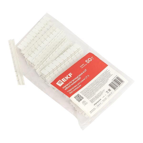  Маркировка для клемм UT 6 без нумерации (уп.500шт) EKF scr-ut-mrk-6-0 фото в каталоге от BTSprom.by