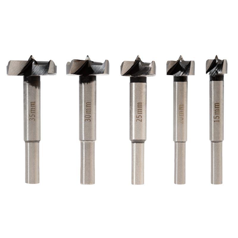  Набор сверл Форстнера (петельных) по дереву 10-15-20-25-35х73мм цилиндрический хвостовик (5 предметов) Kranz KR-91-0792 фото в каталоге от BTSprom.by