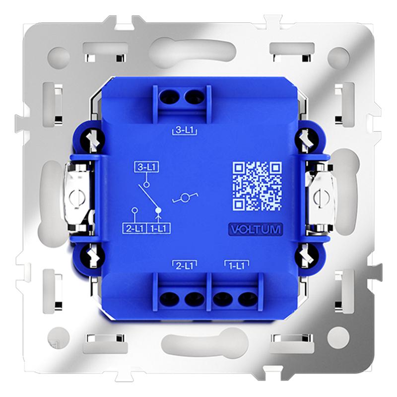  Переключатель проходной 1-кл. СП S70 10А механизм бел. глянцевый Voltum VLS010301 фото в каталоге от BTSprom.by