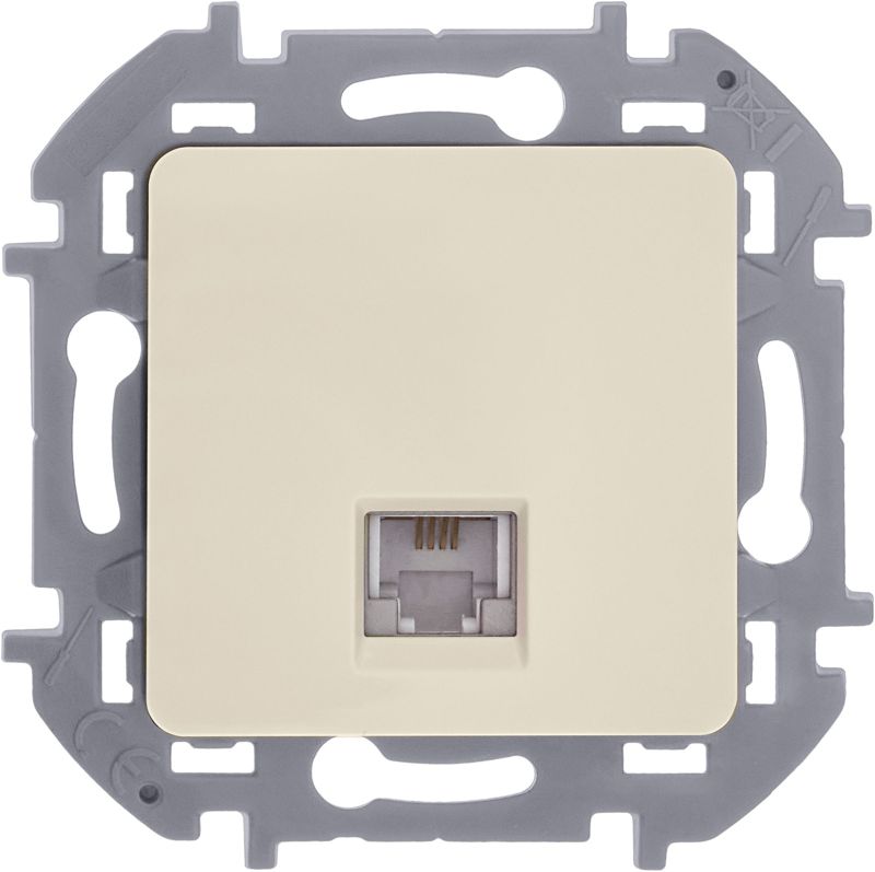  Розетка телефонная Inspiria RJ11 механизм сл. кость IEK 673821 фото в каталоге от BTSprom.by