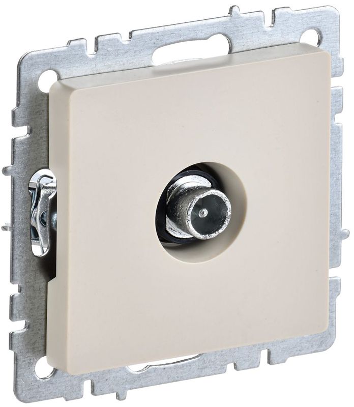 розетка телевизионная проходная tv сп brite ртв10-0-бркр механизм беж. iek br-a10-p-k10 от BTSprom.by