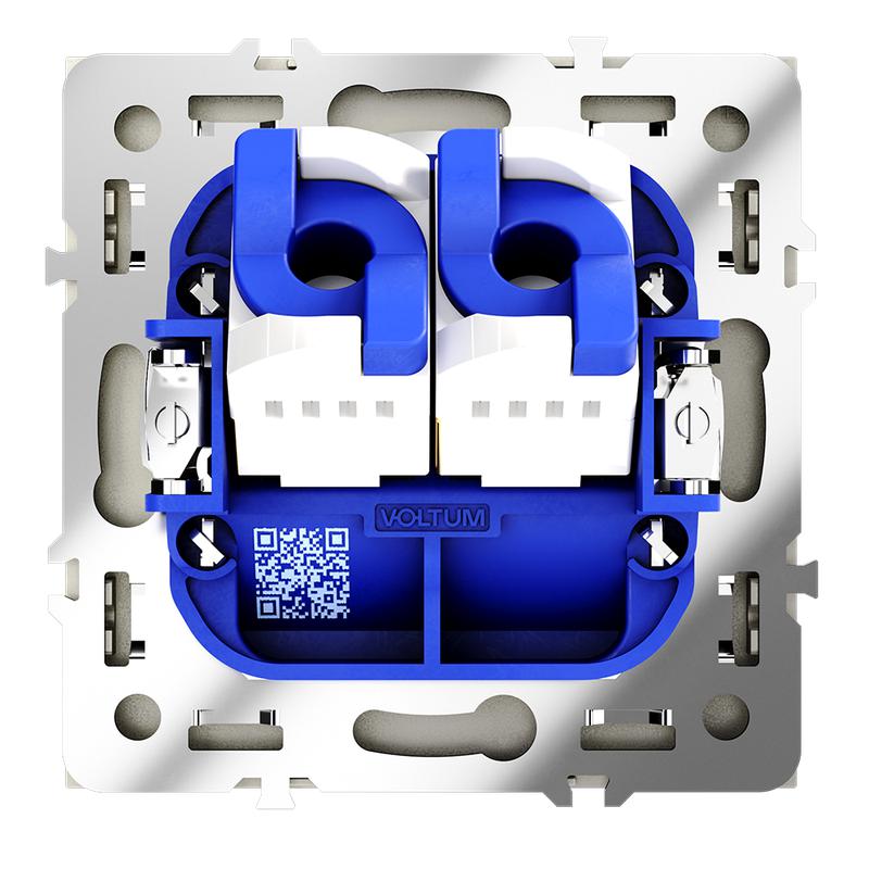  Розетка компьютерная 2-м СП S70 RJ45 + RJ45 кат.6 механизм шелк Voltum VLS060204 фото в каталоге от BTSprom.by