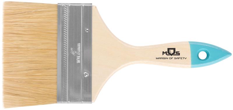 кисть флейцевая натур. светлая щетина деревянная ручка 4дюйм (100мм) mos 00708м от BTSprom.by