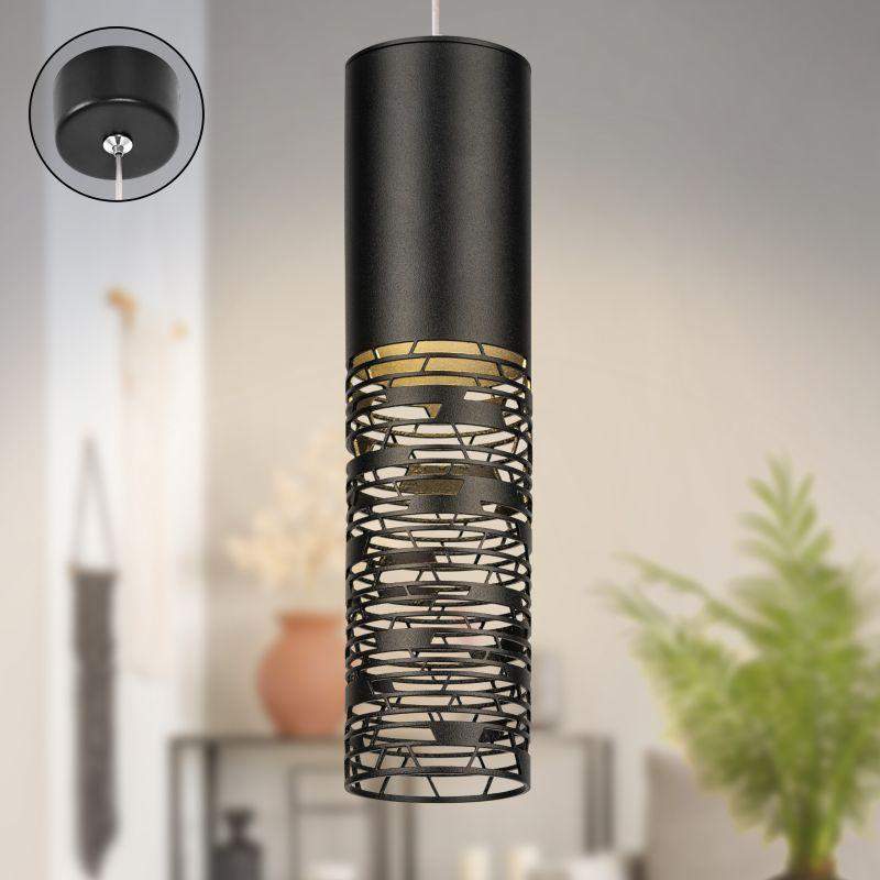 светильник подвесной (подвес) pl27 bk mr16 gu10 потолочный цилиндр черн. эра б0061367 от BTSprom.by