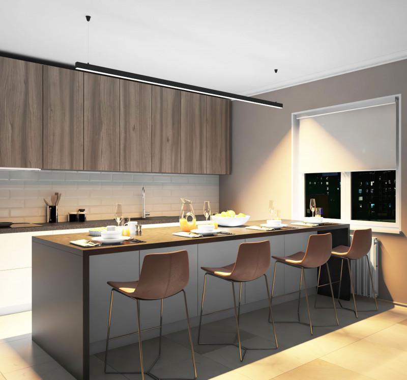  Светильник 62Вт 3000К 2500мм линейный черн. DENKIRS 613666 фото в каталоге от BTSprom.by