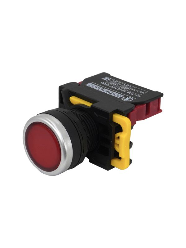 выключатель кнопочный вк22-ew3462 1нз цилиндр с подсветкой 220в d22мм ip65 красн. электротехник et006021 от BTSprom.by