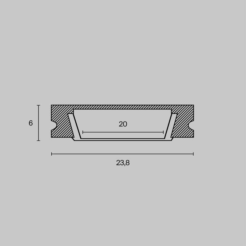  Профиль накладной 24х6 алюм. Maytoni ALM002S-2M фото в каталоге от BTSprom.by