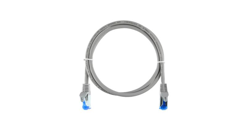 шнур коммутационный f/utp 4 пары кат.6 (класс e) 250мгц 2хrj45/8p8c t568b заливной с защитой защелки мж bc (чистая медь) 26awg (7х150мм) lszh нг(а)-hfltx свет./сер. 15м nikomax nmc-pc4se55b-es-015-c-gy от BTSprom.by