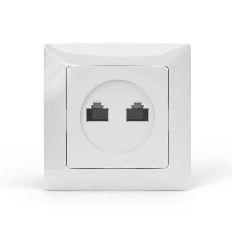  Розетка компьютерная 2-м СП AVA в сборе бел. TOKOV LIGHT TKL-AV-RC2-C01 фото в каталоге от BTSprom.by