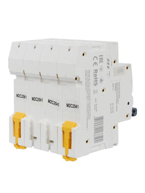  Выключатель автоматический модульный 4п C 25А M10N ARMAT IEK AR-M10N-4-C025 фото в каталоге от BTSprom.by