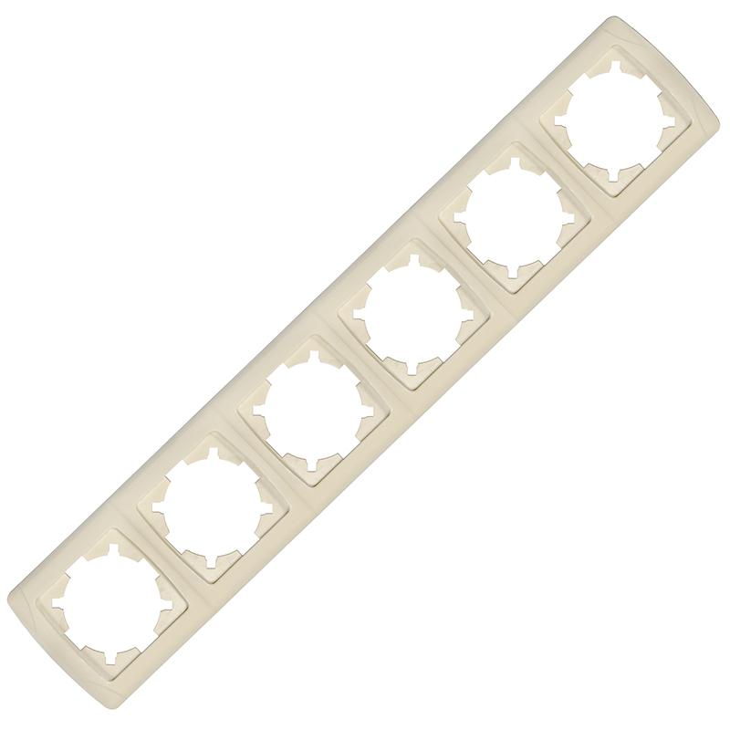 рамка 6-м маргарита горизонт. сл.кость (ivory) universal 1085-i от BTSprom.by