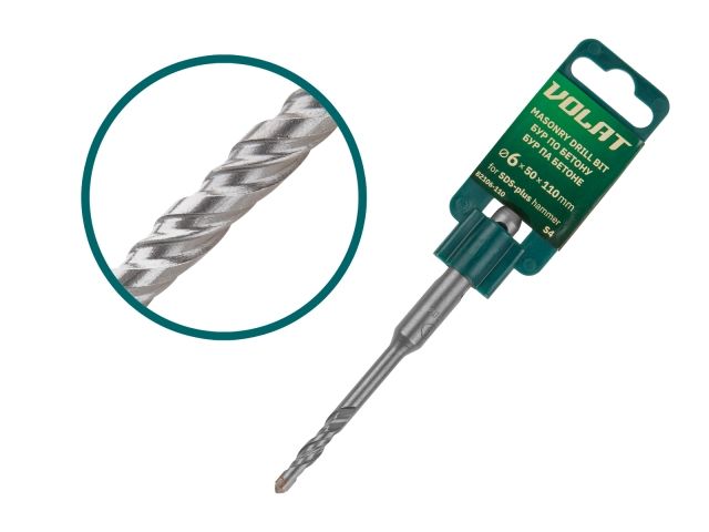 6х50х110 мм бур (сверло) sds-plus s4 волат (бур по бетону) 82106-110 от BTSprom.by