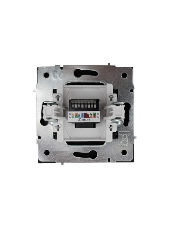  Розетка компьютерная 1-мест. СП ZIMA IP20 черн. бархат LEZARD 704-4288-140 фото в каталоге от BTSprom.by