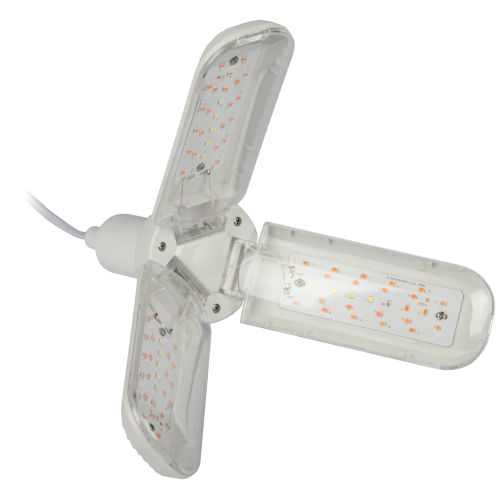 Лампа светодиодная FITO-24W-RB-E27-FOLD 24Вт Е27 3-лепестковая для растений красн./син. спектр Эра Б0061428 фото в каталоге от BTSprom.by