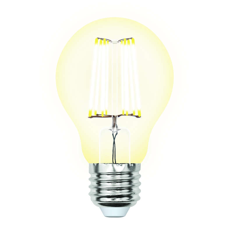 лампа светодиодная led-a60-10w/ww/e27/cl грушевидная pls02wh форма "a" прозр. sky свет теплый бел. 3000к упак. картон uniel ul-00002625 от BTSprom.by