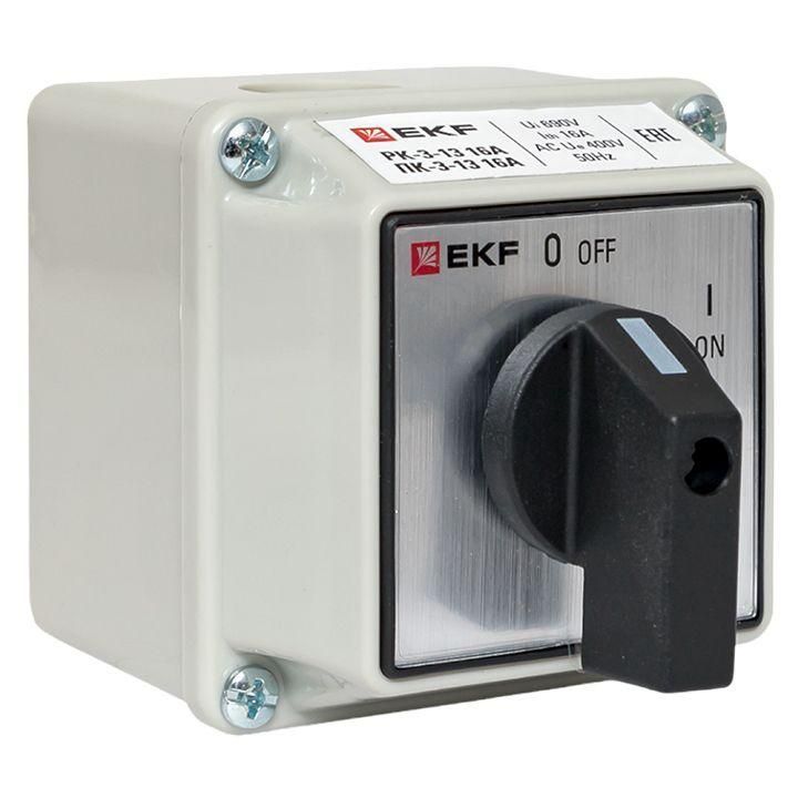 переключатель кулачковый пк-3-13 3п 16а "вкл-выкл" ip54 ekf pk-3-13-16 от BTSprom.by