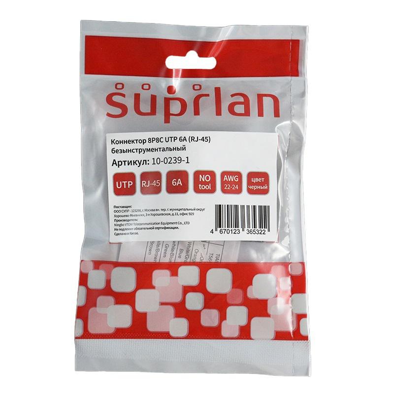  Коннектор 8P8C UTP кат.6A RJ-45 безынструментальный (DIY) SUPRLAN 10-0239-1 фото в каталоге от BTSprom.by
