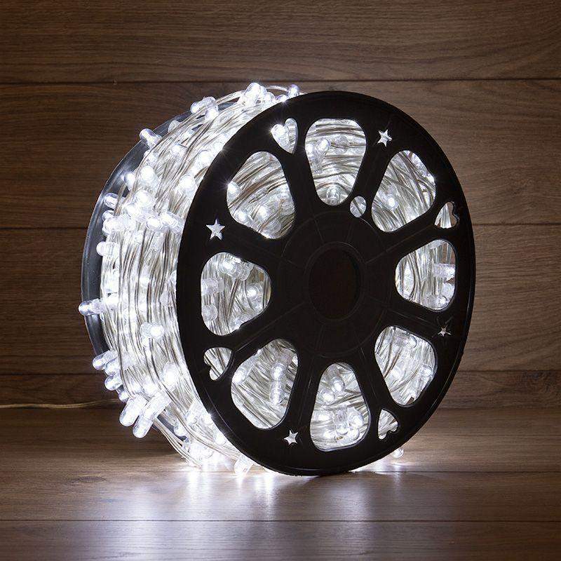 гирлянда светодиодная "led cliplight" шаг 15см 665led бел. 80вт 12в ip65 провод пвх прозр. (уп.100м) neon-night 325-155 от BTSprom.by