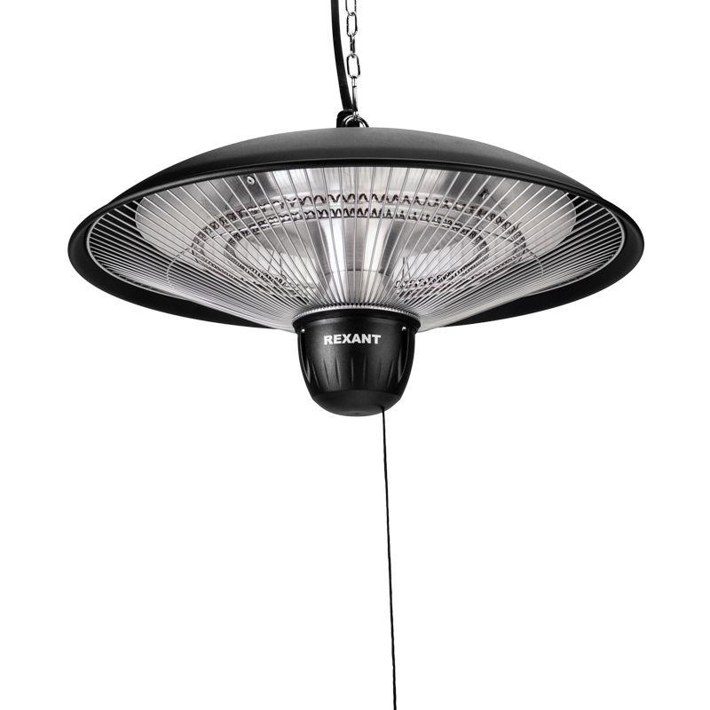  Обогреватель электрический инфракрасный подвесной в корпусе из нержавеющей стали 1.5кВт 3 режима обогрева механическая регулировка Rexant 60-0061 фото в каталоге от BTSprom.by