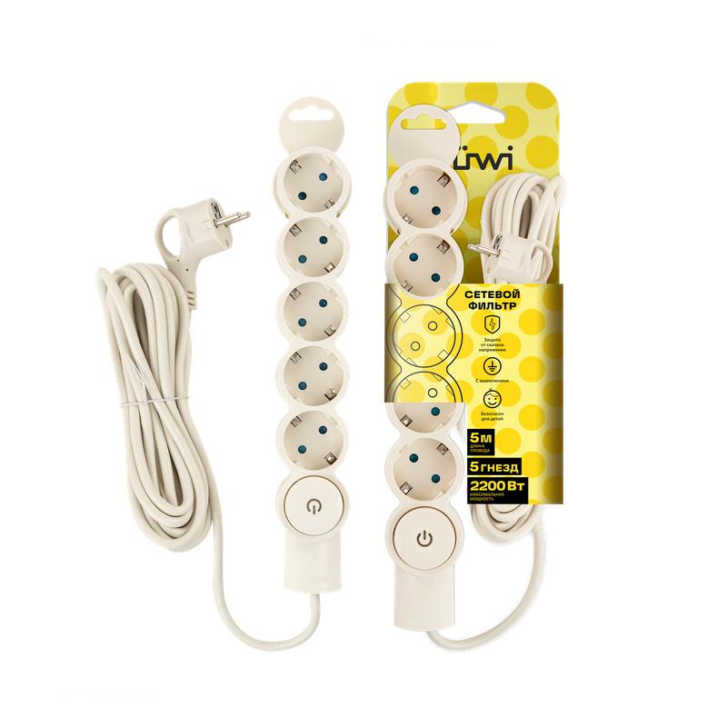 фильтр сетевой 5х5м с/з с выкл 2квт 10а/2 сл. кость duwi 32573 4 от BTSprom.by