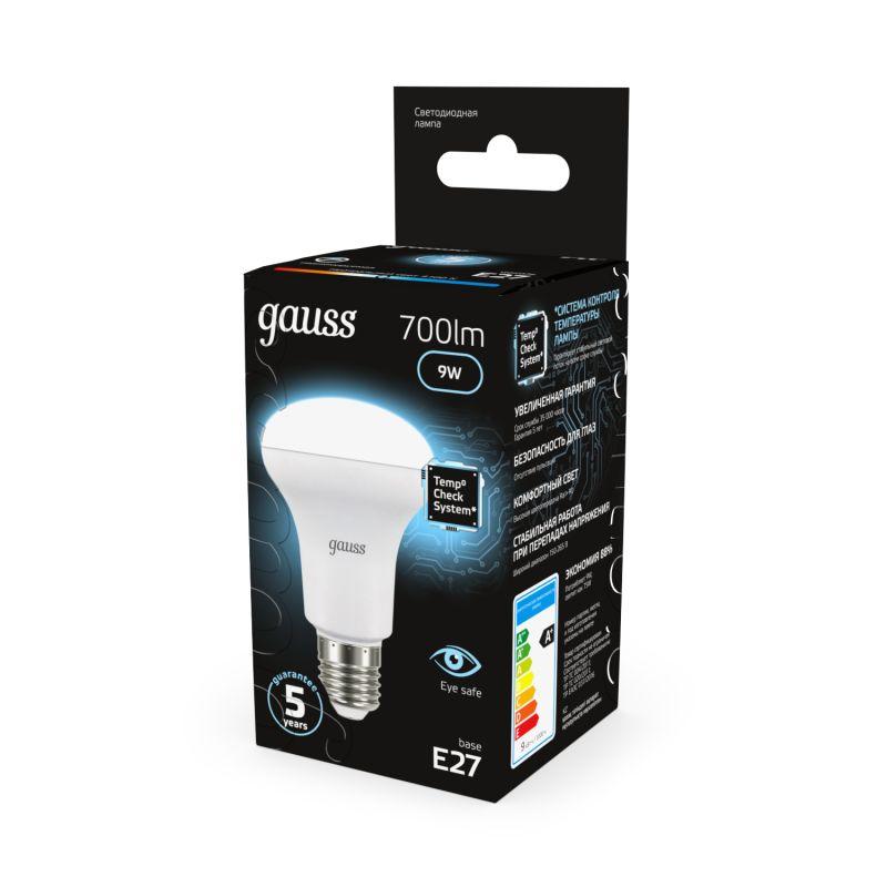 Лампа светодиодная Black 9Вт R63 рефлектор 4100К нейтр. бел. E27 700лм GAUSS 106002209 фото в каталоге от BTSprom.by