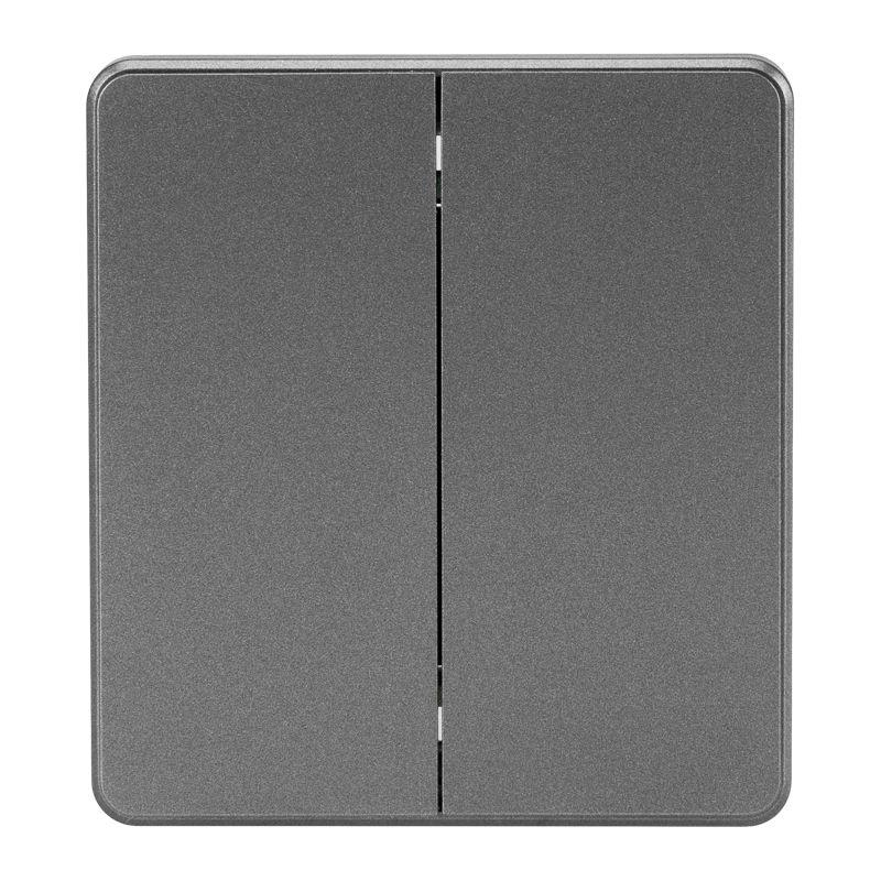 переключатель перекрестный 2-кл. сп round 10а титан kranz kr-78-0733-2 от BTSprom.by