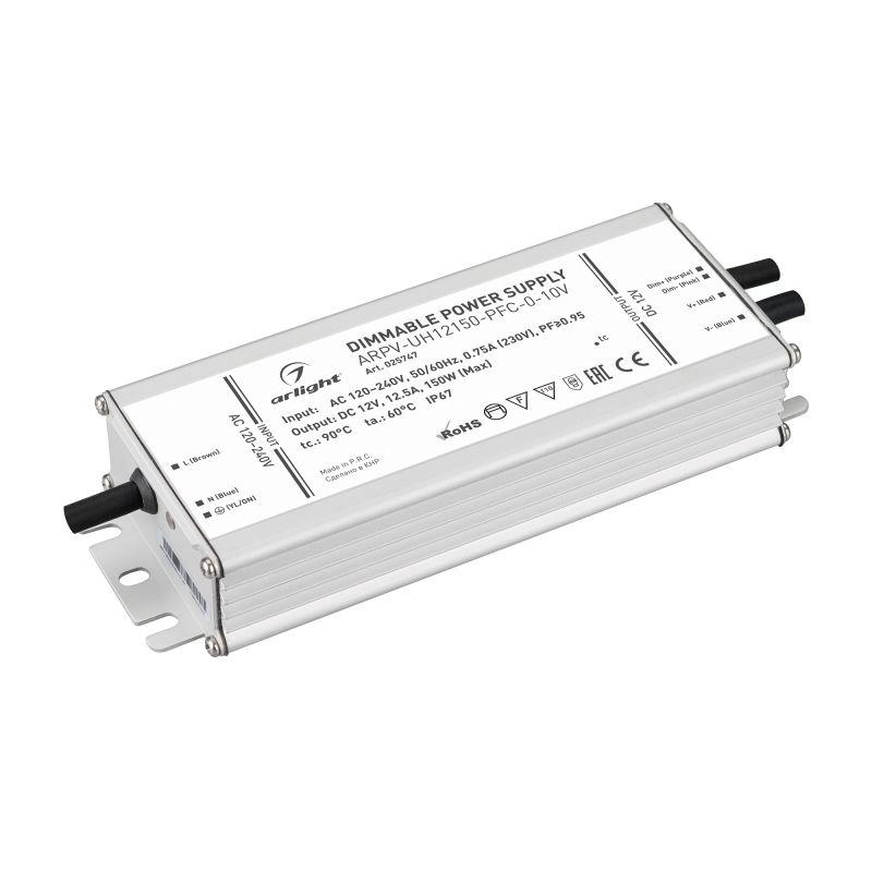 блок питания arpv-uh12150-pfc-0-10v 12в 12.5а 150вт ip67 металл arlight 025747 от BTSprom.by